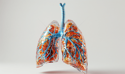 肺部支气管背景图片_肺部呼吸系统模型