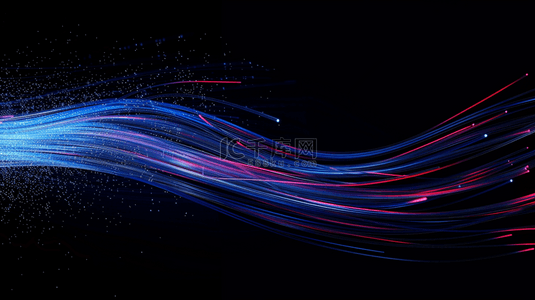 电缆图片背景图片_3D抽象运动模糊商务科技粒子光效图片
