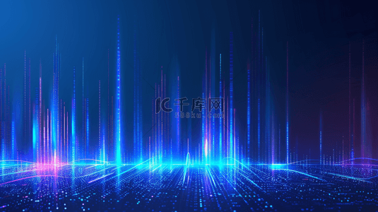 商务科技粒子光效背景图片_蓝色大气商务科技粒子光效背景