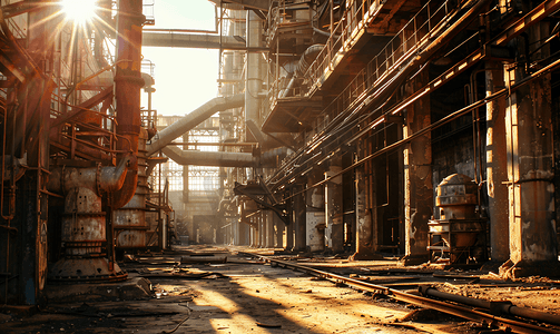 石油化工摄影照片_工业工厂高炉