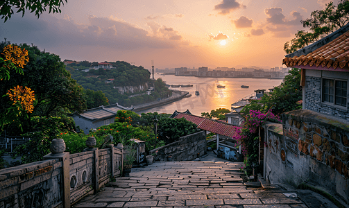 厦门鼓浪屿上的眺望