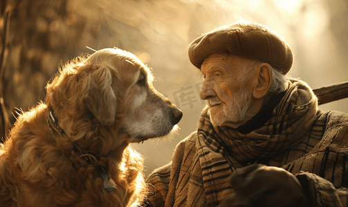 老人与狗宠物