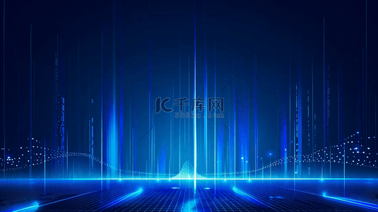 商务科技粒子光效背景图片_蓝色大气商务科技粒子光效背景