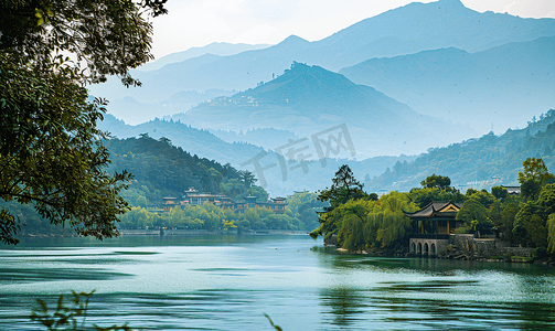 古人潇洒摄影照片_四川都江堰青城山