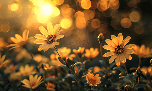 夏菊摄影照片_阳光下的花卉