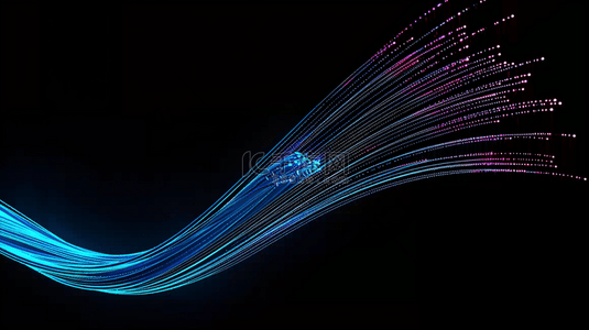 电缆图片背景图片_3D抽象运动模糊商务科技粒子光效图片