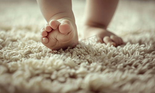 小儿推拿幼儿护理中心促销海报摄影照片_婴儿的小脚幼儿