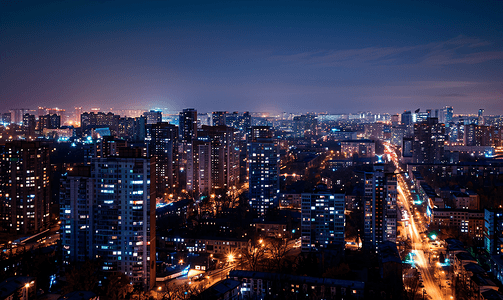 繁华的城市夜景