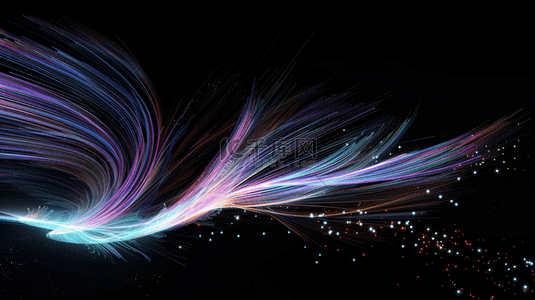 商务科技粒子光效抽象运动模糊光效背景图