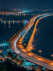 大连跨海大桥夜景