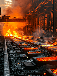 钢铁企业摄影照片_武钢工业化生产景观