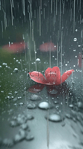 国风春雨春天雨中景色18背景素材