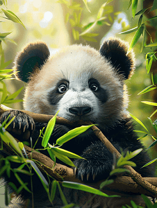 黑白动物摄影照片_国宝大熊猫动物日