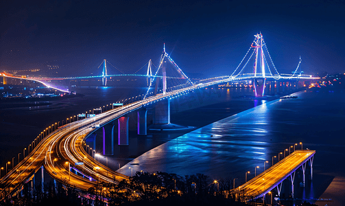 大连跨海大桥夜景