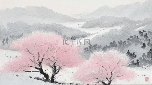 春季赏花旅游桃花背景