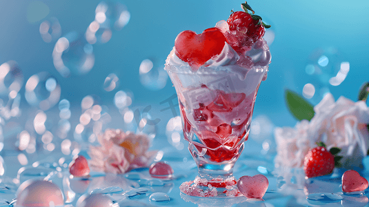 美味的草莓冰淇淋摄影24