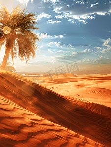 徒步素材摄影照片_沙漠中的生命