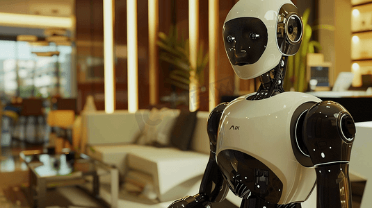未来科技感智能机器人管家