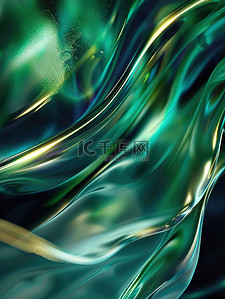 环保背景图片_绿色激光玻璃纹理质感背景图片