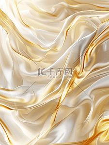 白金色流光流线线条纹理艺术抽象风格的背景