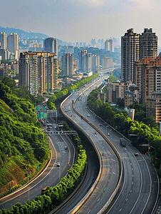 重庆交通摄影照片_重庆城市公路