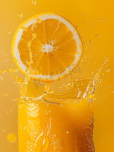 清爽纯天然夏季维生素鲜榨橙汁果汁