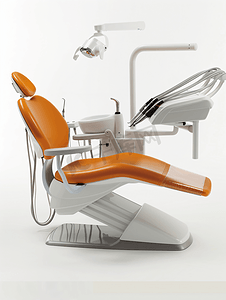 电动牙科椅摄影照片_医疗器材牙医躺椅