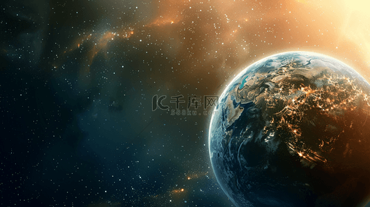 彩色地球星球宇宙纹理的背景