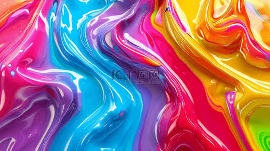 彩色油漆质感液体纹理简约背景