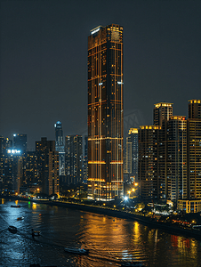 珠江夜景摩天大厦