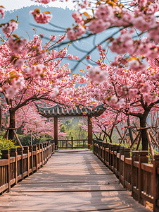 风景贵州摄影照片_贵州平坝万亩樱花园