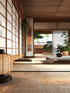 日式原木风格客厅装修