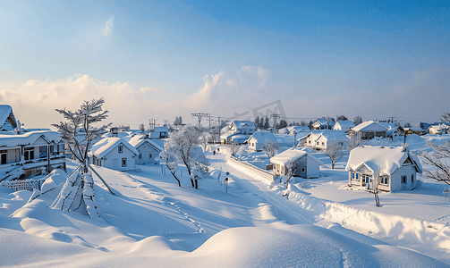 唯美冬季雪景摄影照片_黑龙江牡丹江雪村雪乡风景