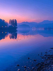 千岛湖黎明风景