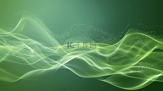 质感纹理唯美背景图片_绿色简约清新线条流线抽象空间的背景