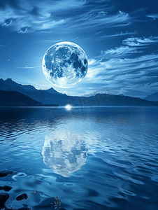 青海湖月夜月亮