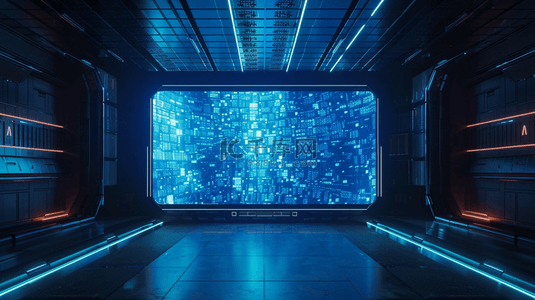 互联网城市科技背景图片_深蓝色科技数据数字智能化的背景