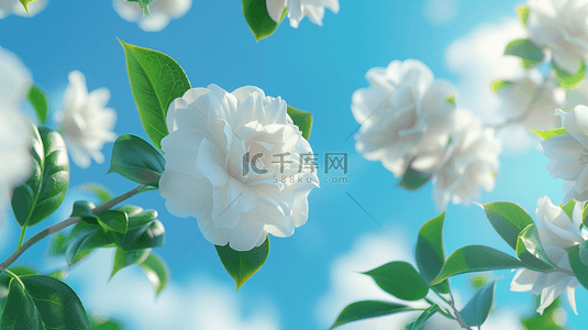 白色花朵清新背景图片_白色花朵清新淡雅背景