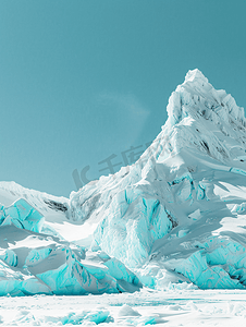行动摄影照片_极地冰川雪山