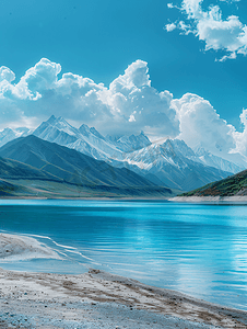 旅游新疆摄影照片_新疆赛里木湖美景美图