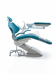 电动牙科椅摄影照片_医疗器材牙医躺椅
