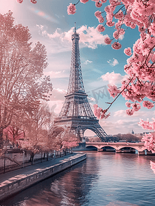 国外建筑摄影照片_巴黎铁塔著名旅游景点