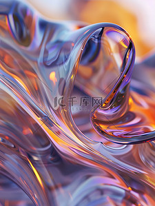 3d流动玻璃片有机背景图片