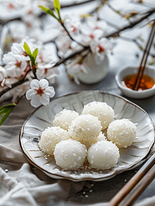 中式传统佳节元宵节美食桂花汤圆