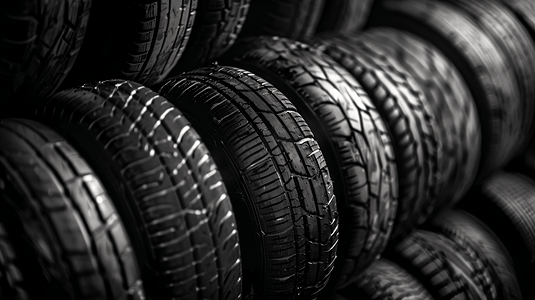 堆叠的汽车轮胎摄影3