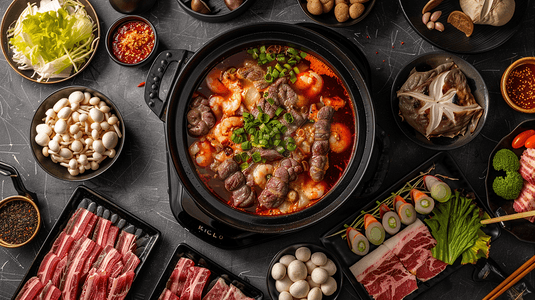 火锅传统中国美食摄影图实拍