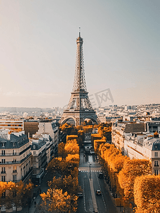 国外建筑摄影照片_巴黎铁塔著名旅游景点