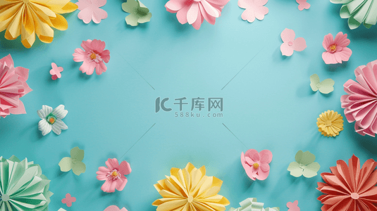 春季彩色背景图片_彩色春季花朵植物装饰背景