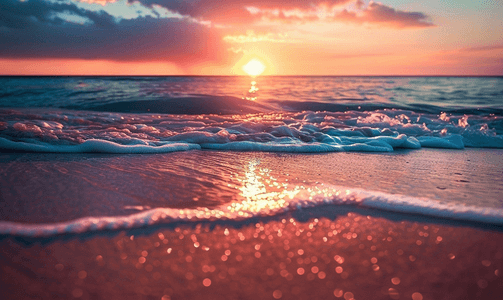 日落时分，海上风光