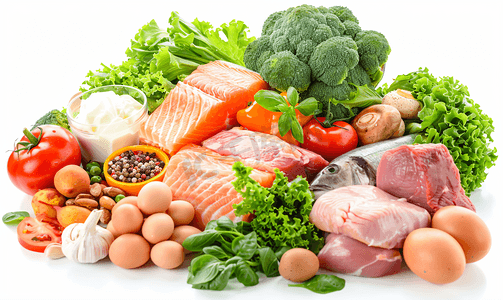 食品求职简历模板摄影照片_富含蛋白质的食物